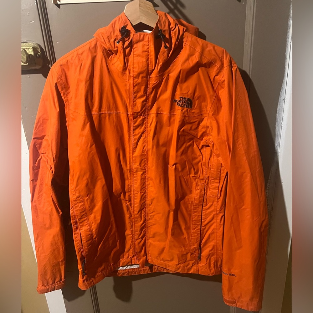 The North Face Orange Waterproof Hooded Outer Shell